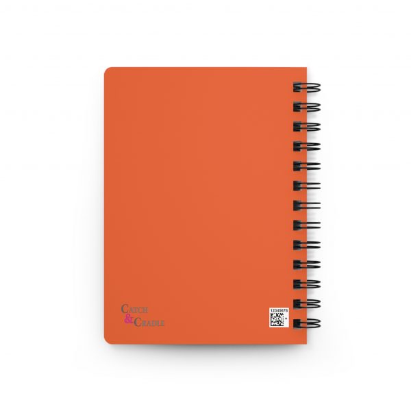 Hungry? Tired? On the edge? Baby: "Me too, friend!" - Orange Spiral-bound Notebook - Image 2