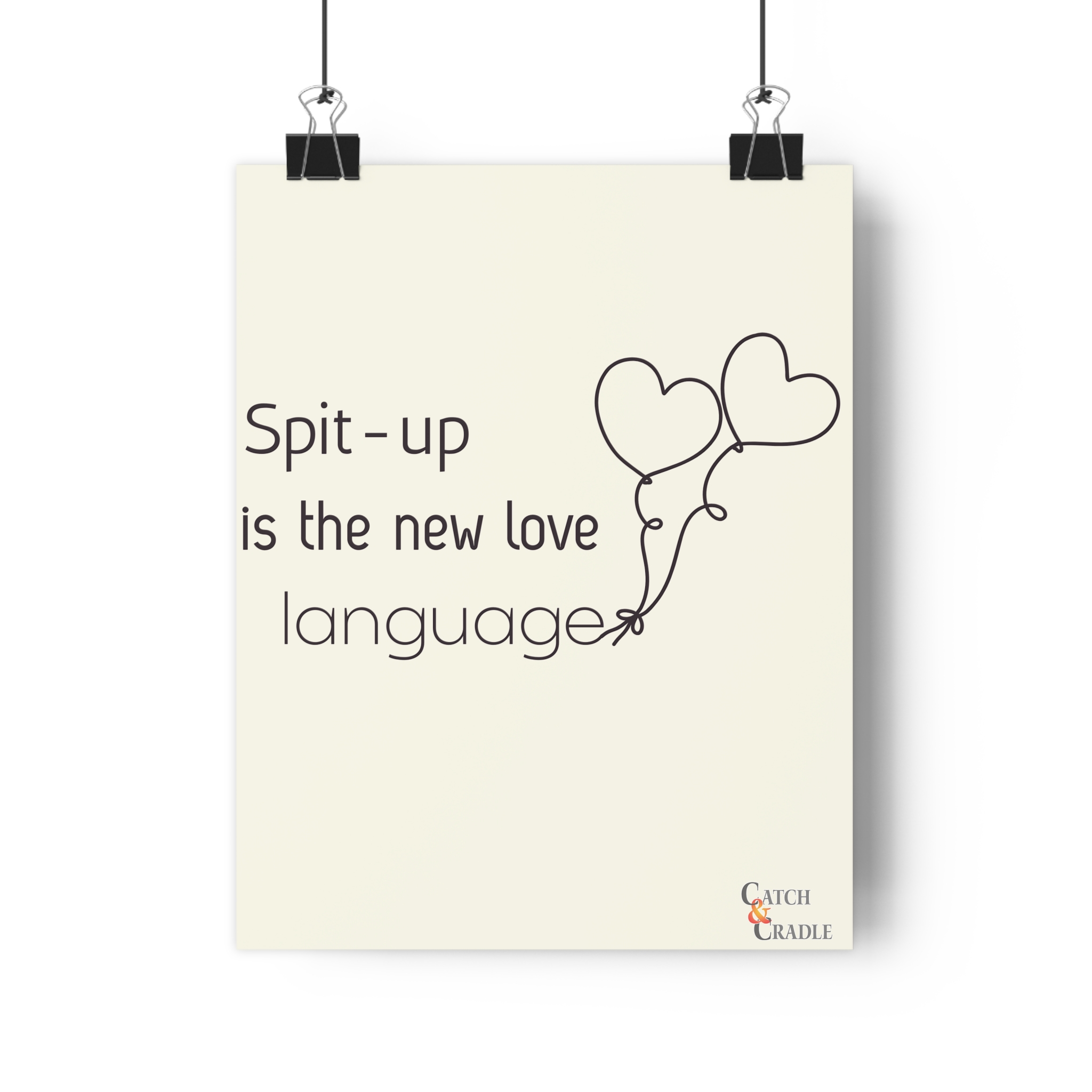 Spit-up is the new love language - White Poster - Image 2