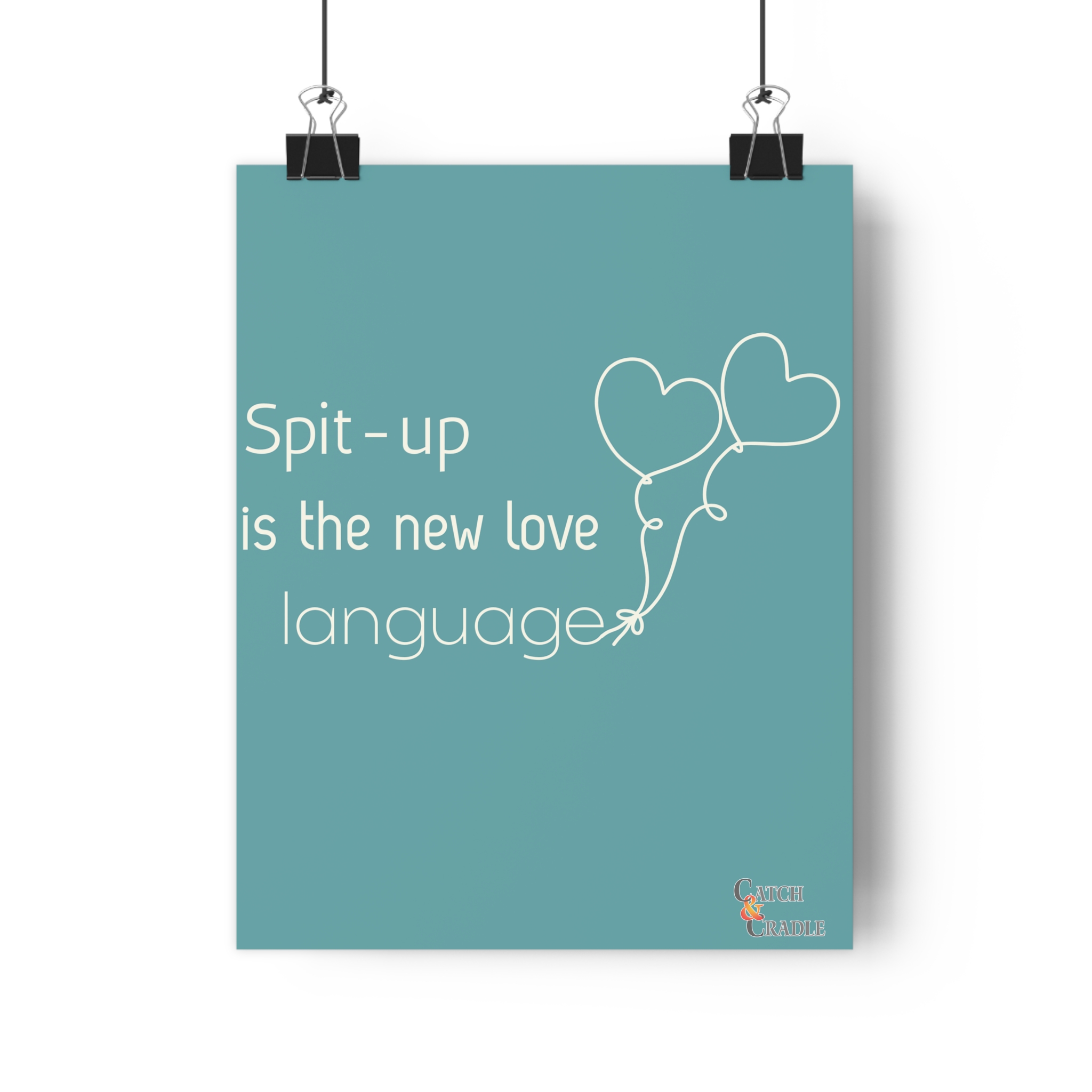 Spit-up is the new love language. - Blue Poster - Image 2