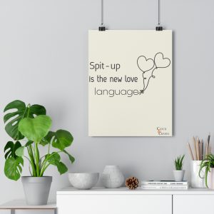 Spit-up is the new love language - White Poster